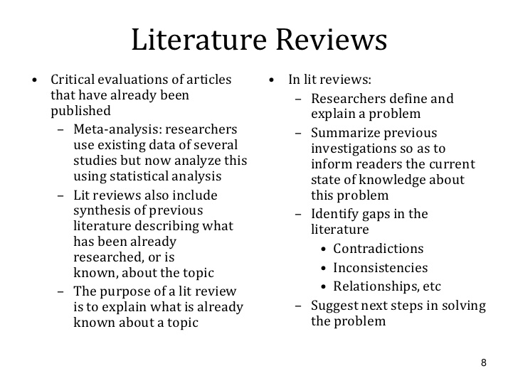 how to write review article ppt