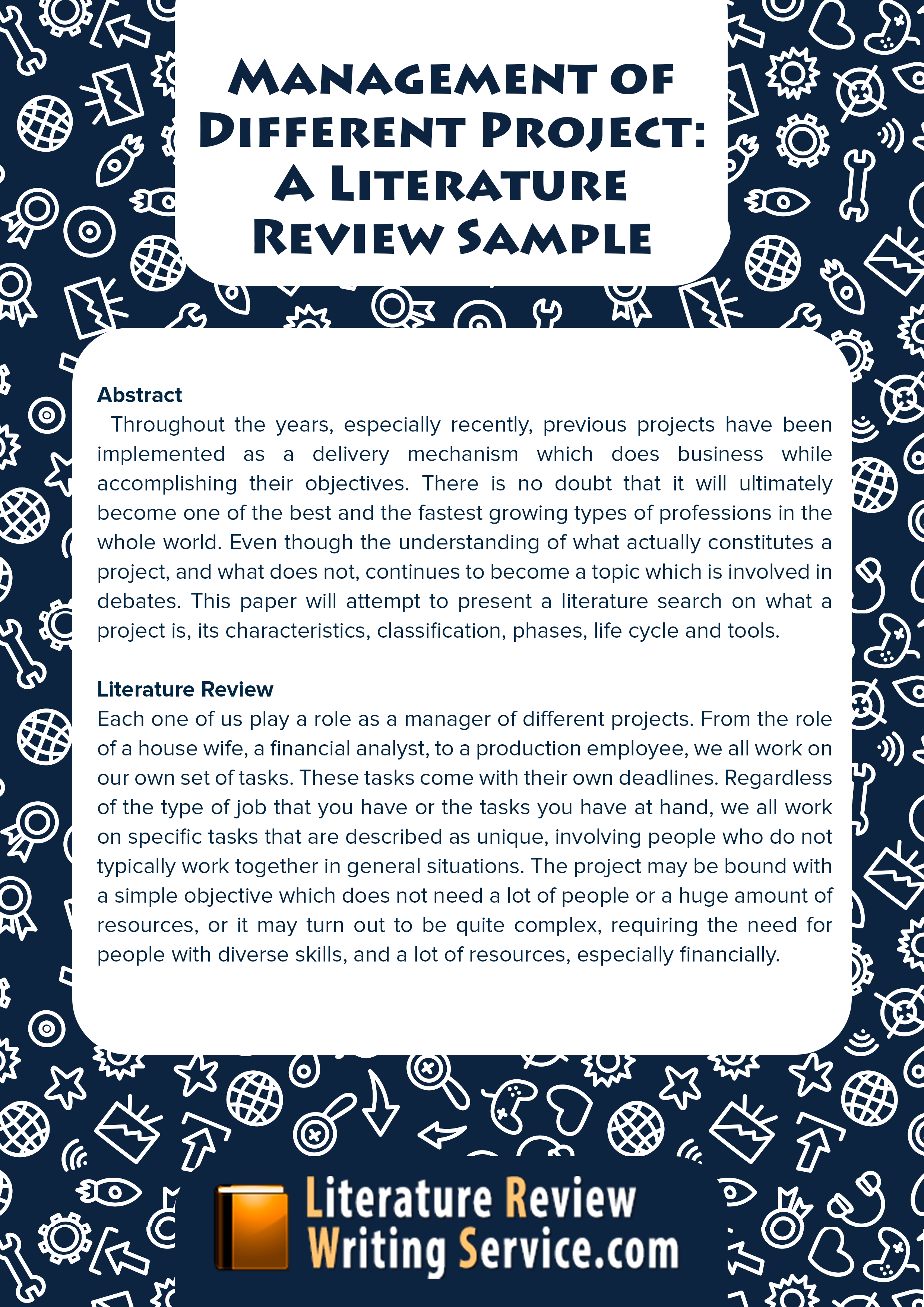 Literature review writing company