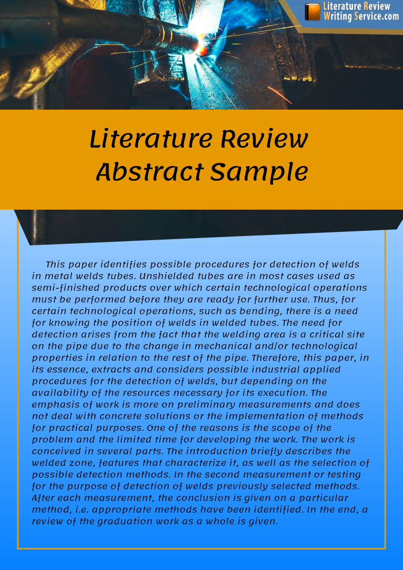 what is abstract in literature review