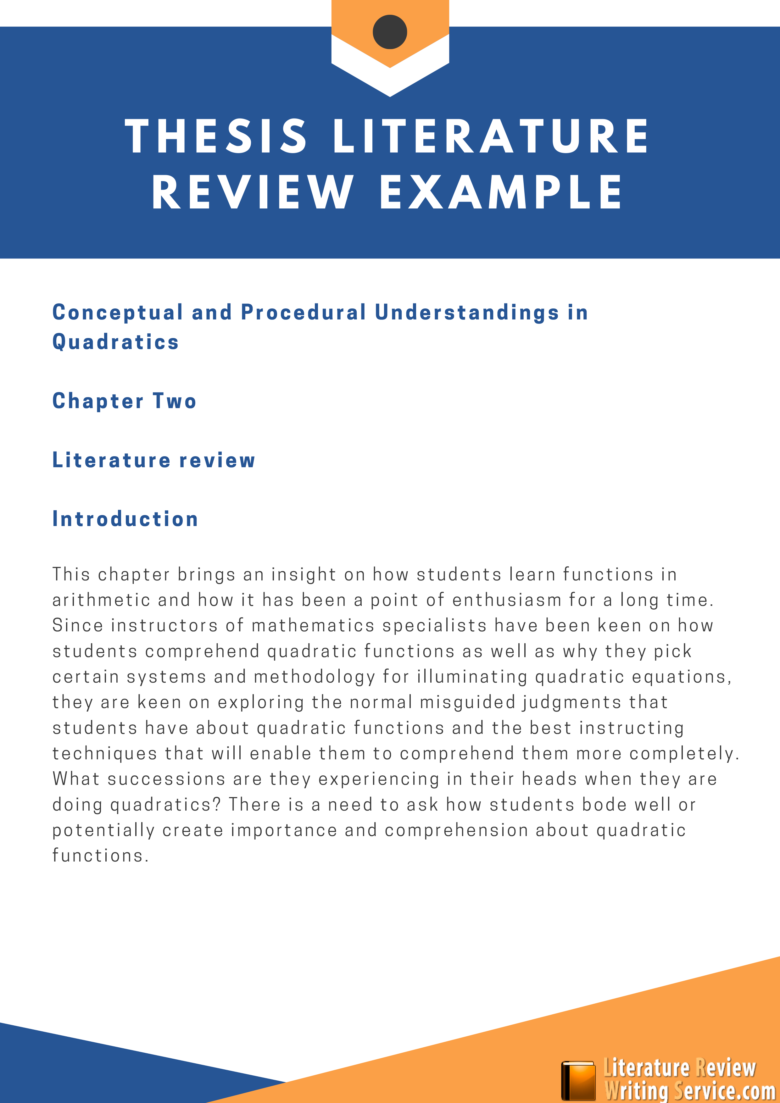 research paper sample with literature review