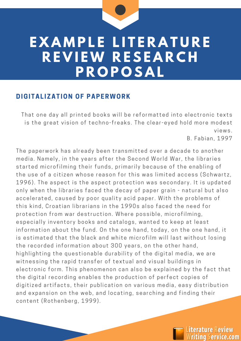 Literature Review In Research Proposal Tips Examples